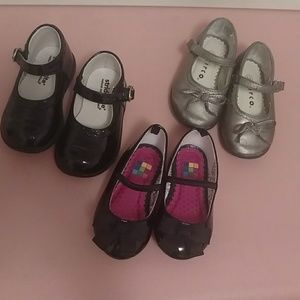 3 pairs, toddler shoes. Size 5