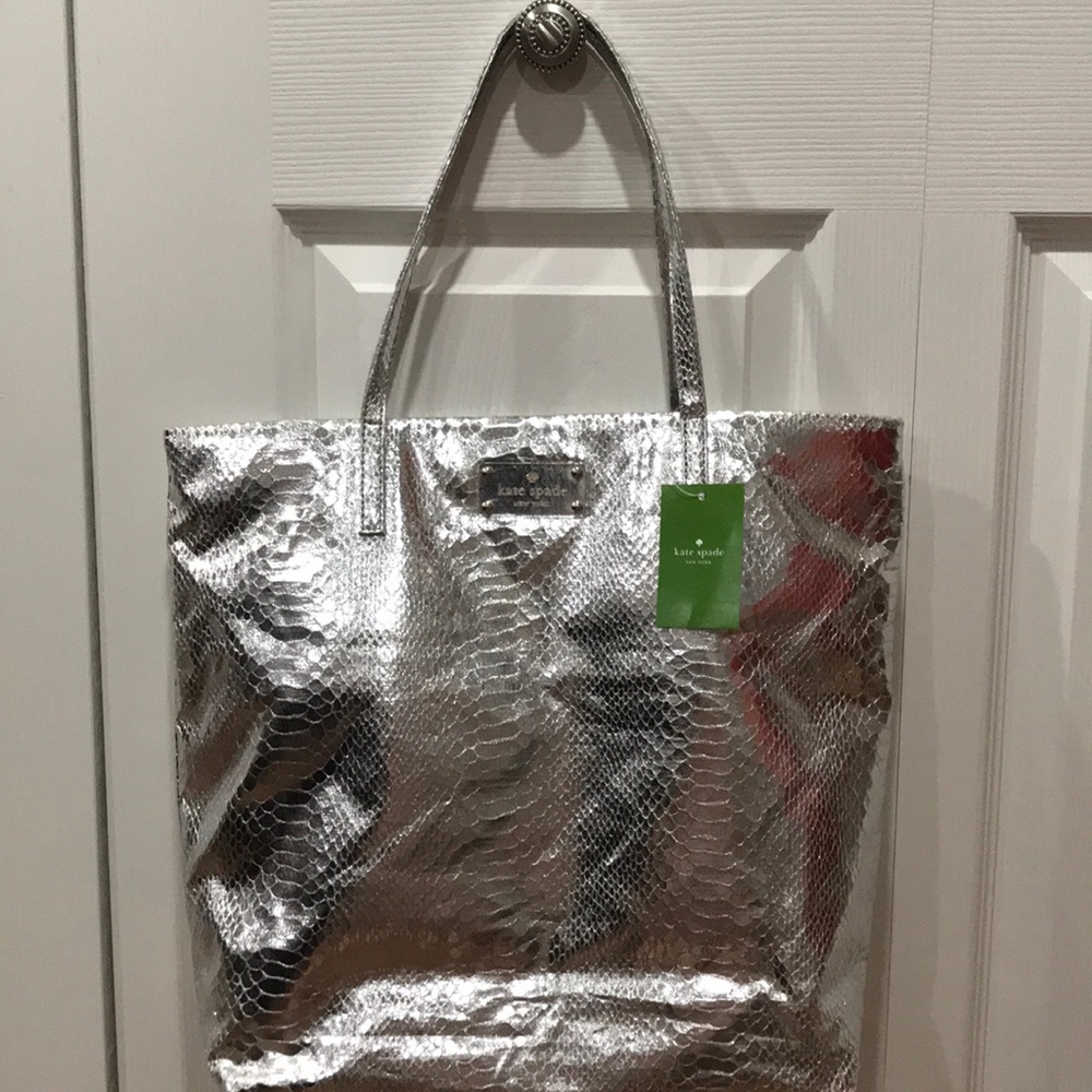 NWT Kate Spade.  Silver foiled again.