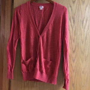 ***Coral Button down cardigan