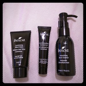 New Boscia travel size facial cleanser, mask