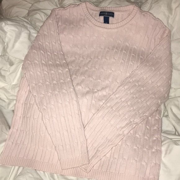 Karen Scott Sweaters - ❄️Pink Cable Knit Sweater