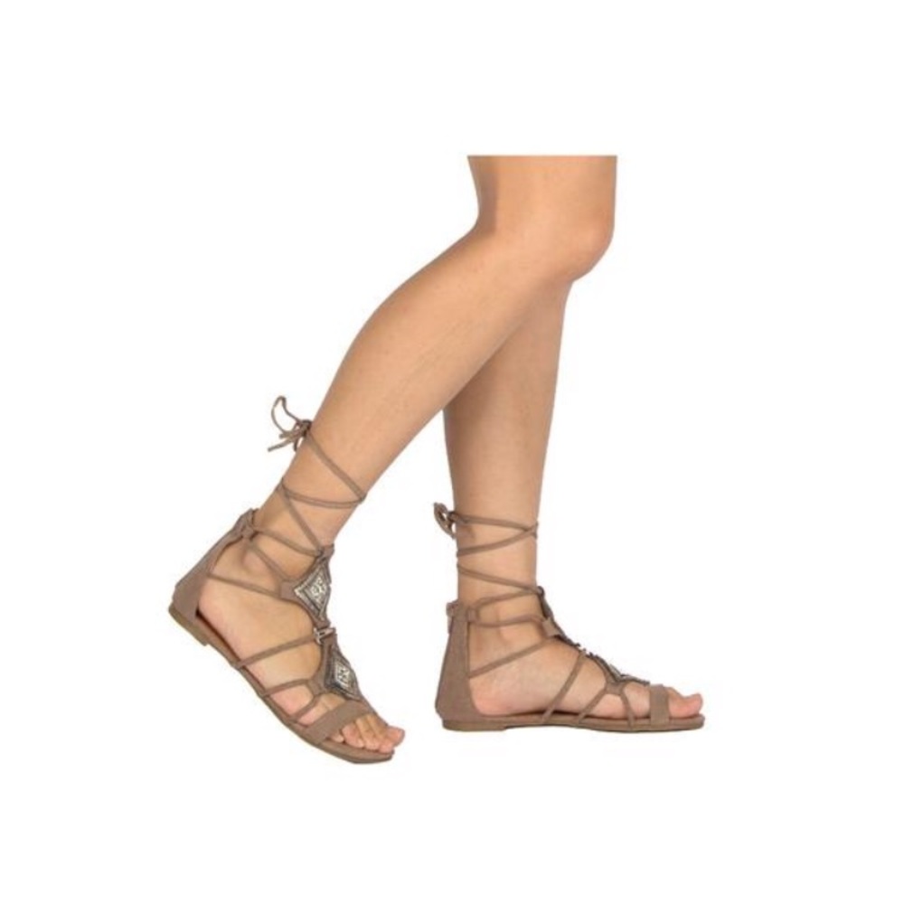 Lace up gladiator sandals