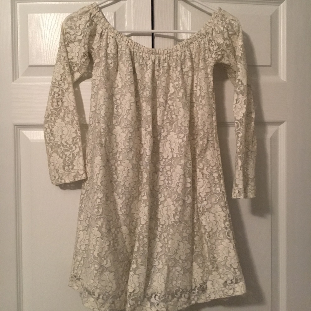ASOS off the shoulder lace dress