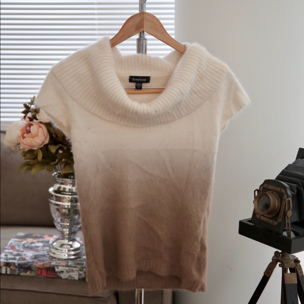 Ombré Bebe Taupe Short Sleeved Sweater