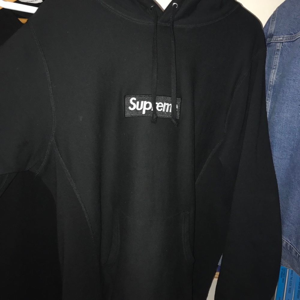 Supreme Hoodie - Large Black Box Logo