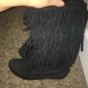 Lauren Conrad fringe boots