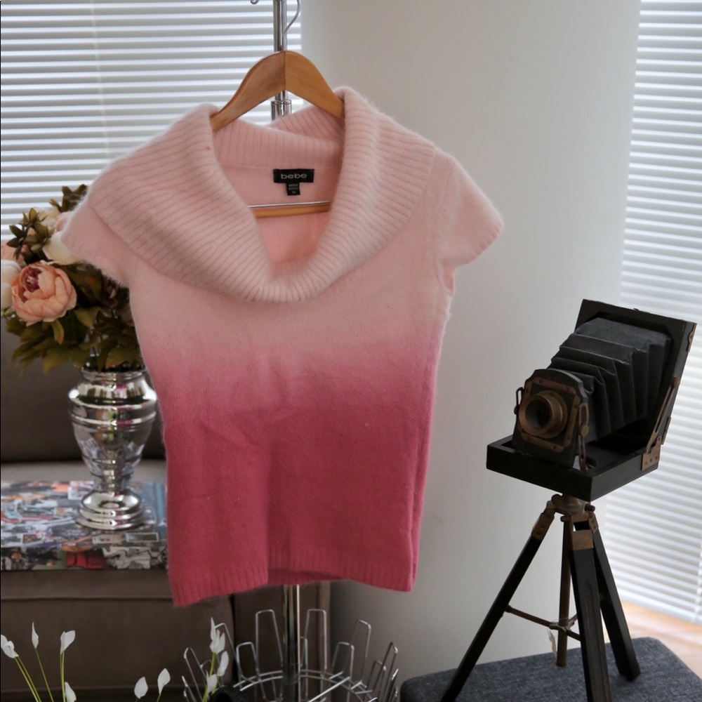 Ombré Bebe Pink Short Sleeved sweater