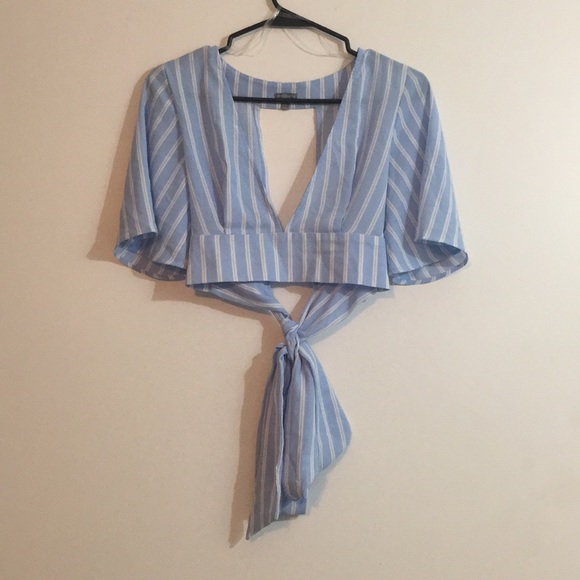 Charlotte Russe Tops - Never worn Charlotte Russe blue and white top