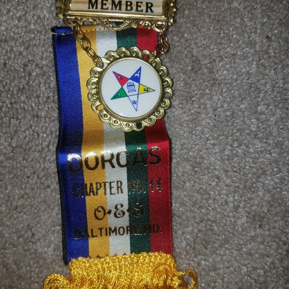 OES Order of the Eastern Star vintage hat & pin