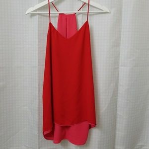 Express top pink/red