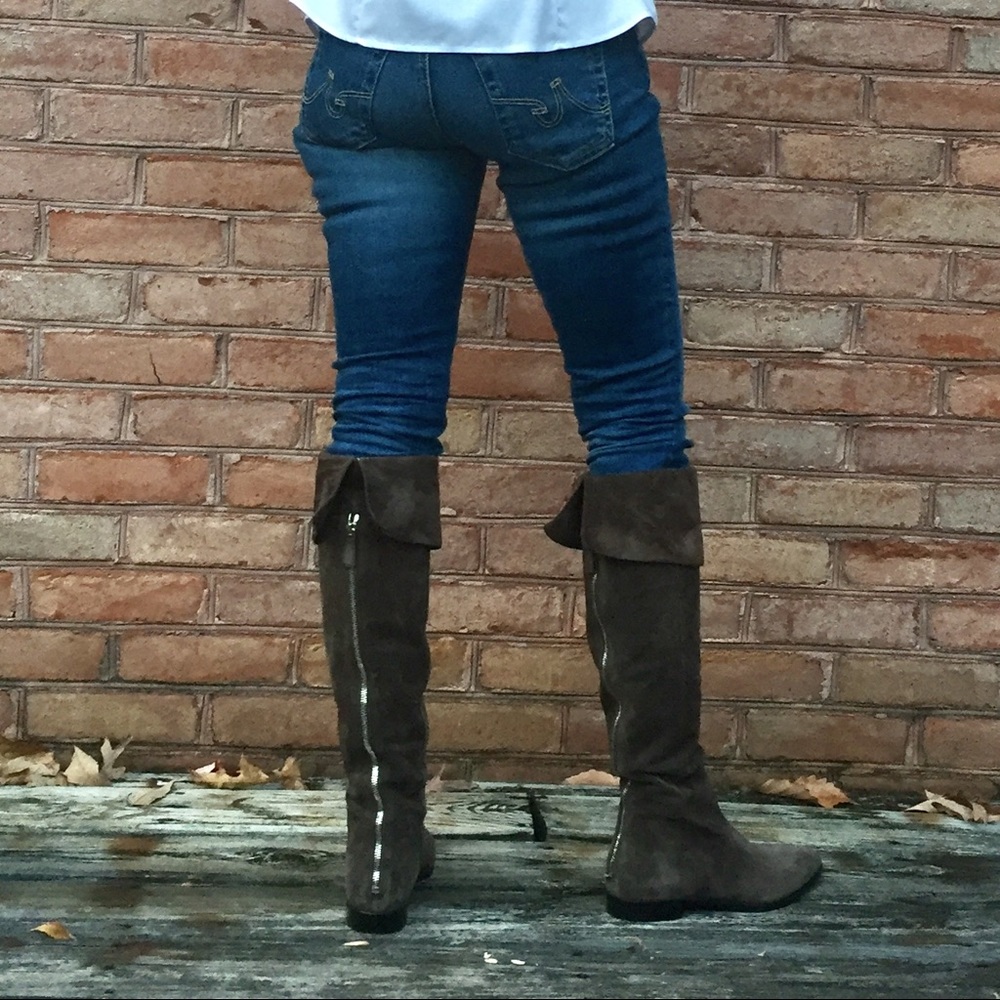 NIB Prada brown suede over the knee boots sz 36.5 - Picture 6 of 8