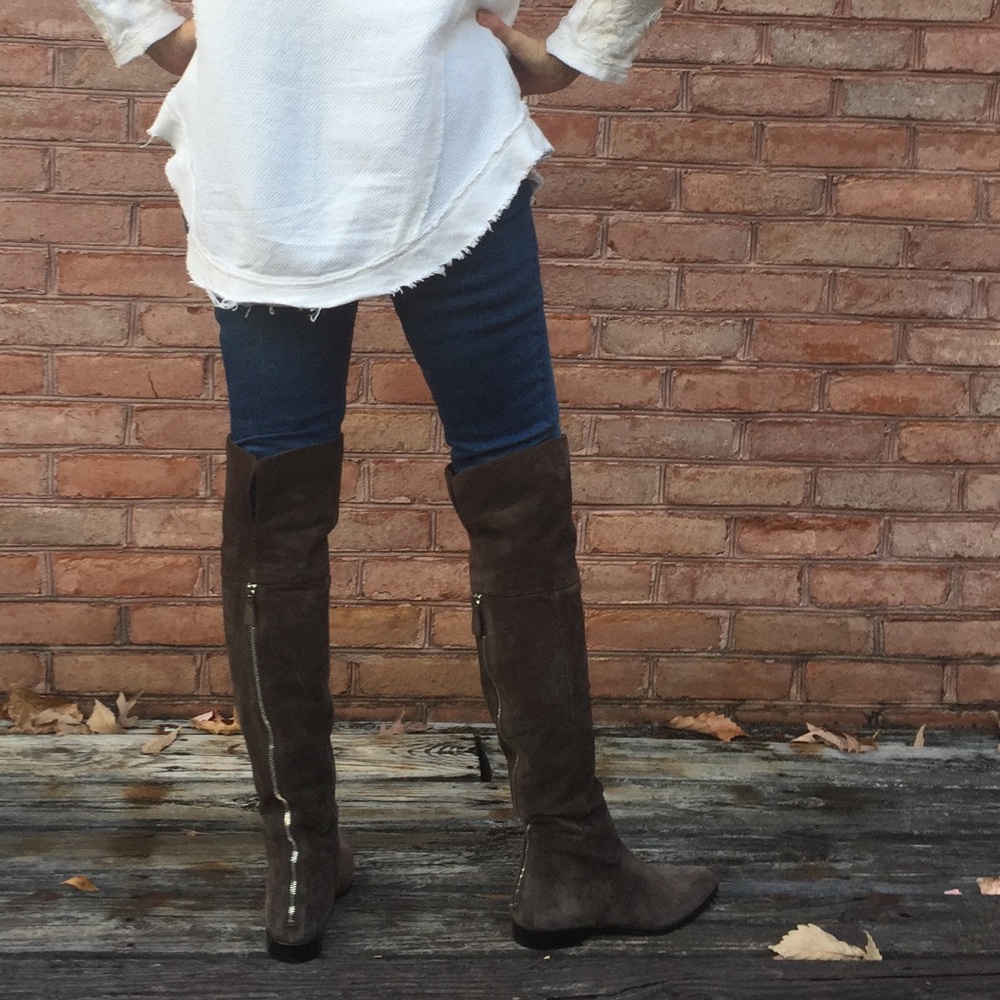 NIB Prada brown suede over the knee boots sz 36.5 - Picture 8 of 8