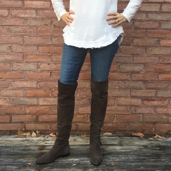 NIB Prada brown suede over the knee boots sz 36.5 - Picture 7 of 8