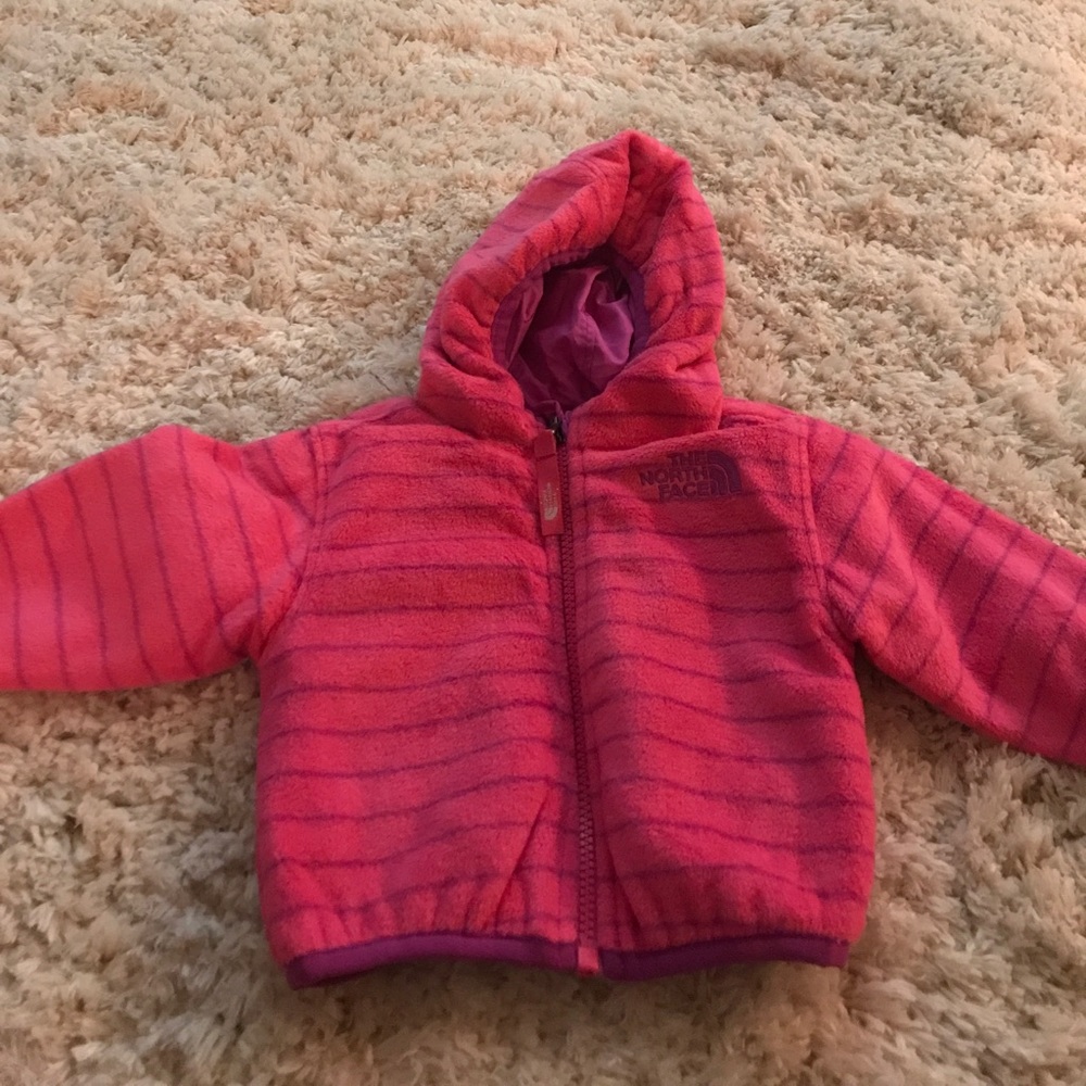 Girls size 3-6 month reversible North Face jacket