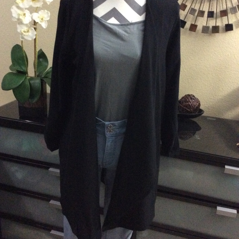 Black long cardigan