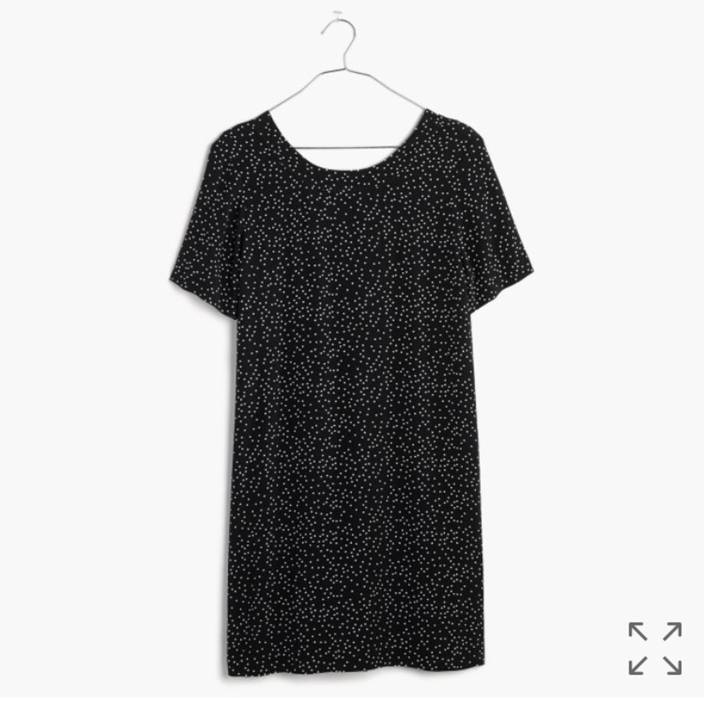 ISO Madewell Zip-back dress in dot scatter
