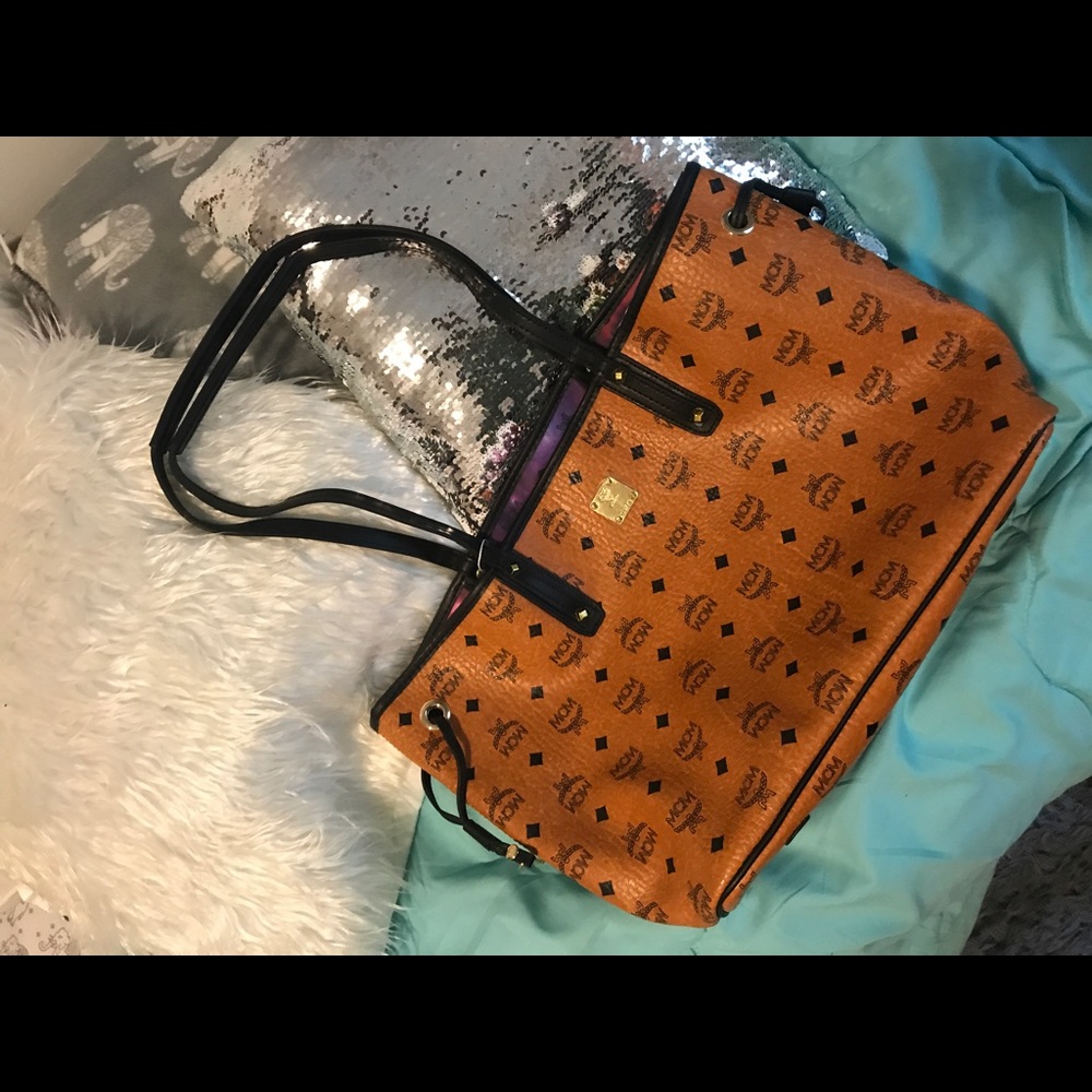 MCM Reversible Galaxy Tote With Pouch