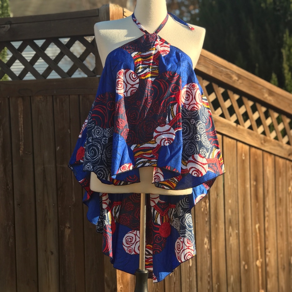 African Print Plus Size Summer Boho Tops