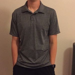 Heather Grey and Forest Green Sport Polos