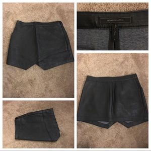 Faux leather skirt
