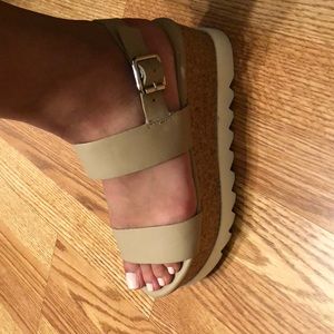 Steve Madden cork wedge