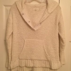 Lou & Grey Cream Hoodie Sweater Size XS