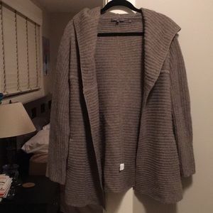 Vince Wool Hooded Cape