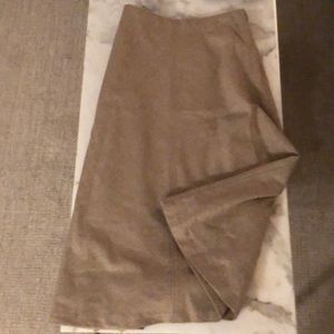 Khaki wool skirt