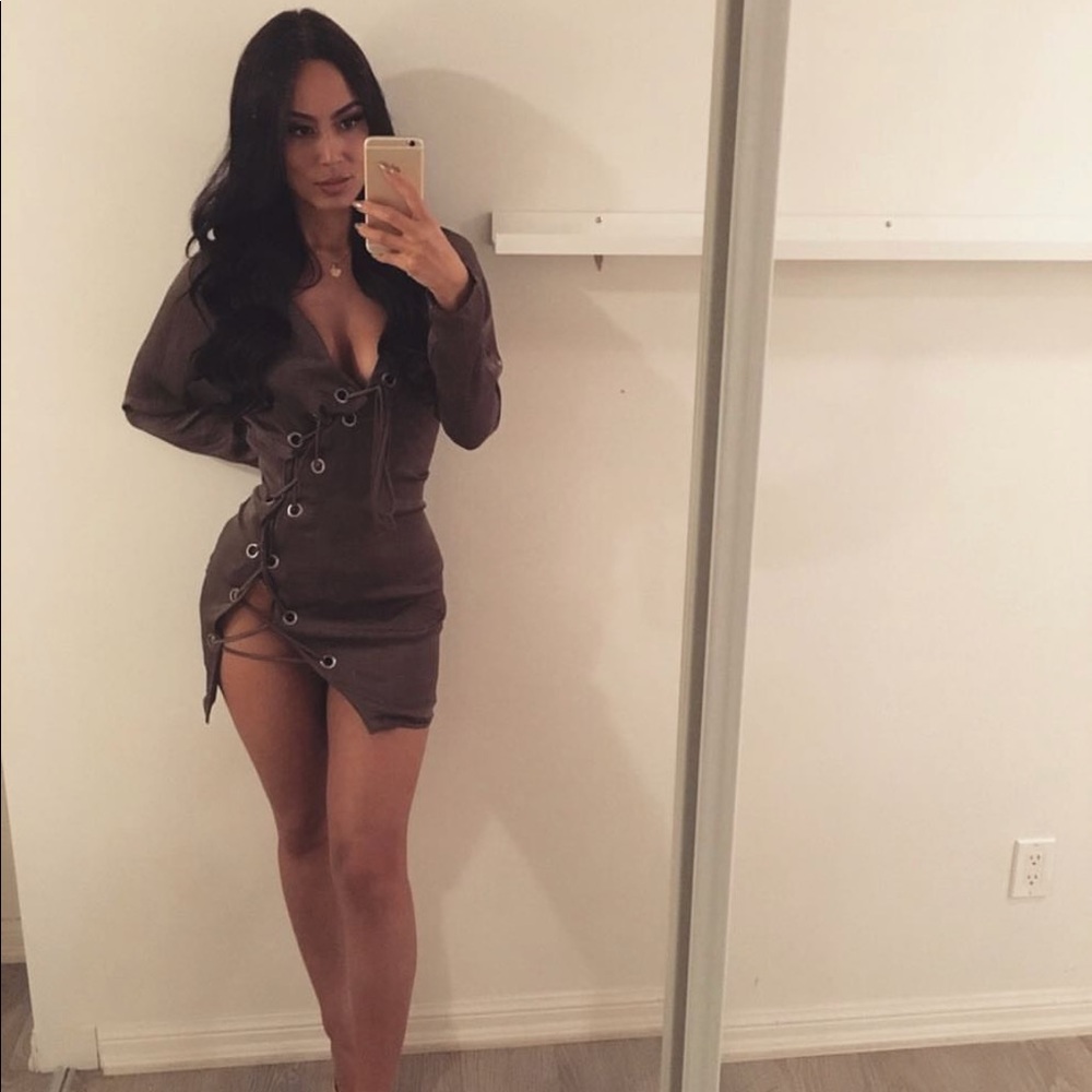 Lace up dress