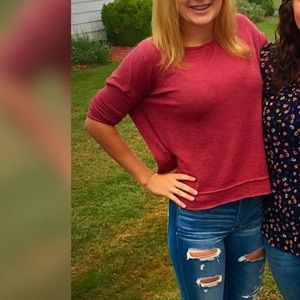 American eagle open back sweater