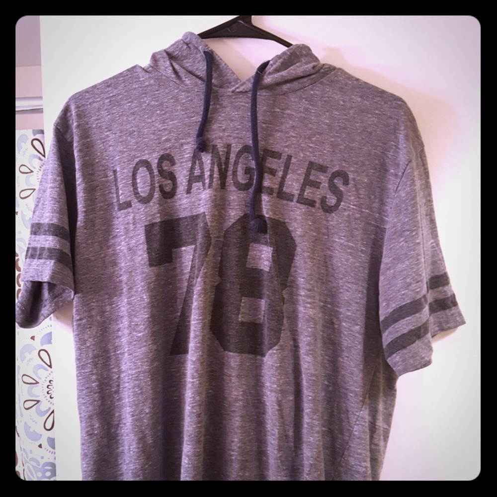 Hooded Heather grey shirt