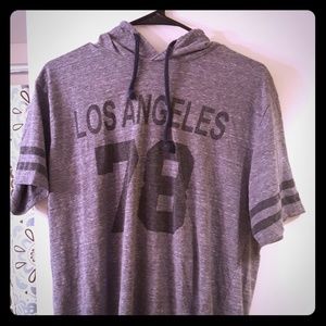 Hooded Heather grey shirt