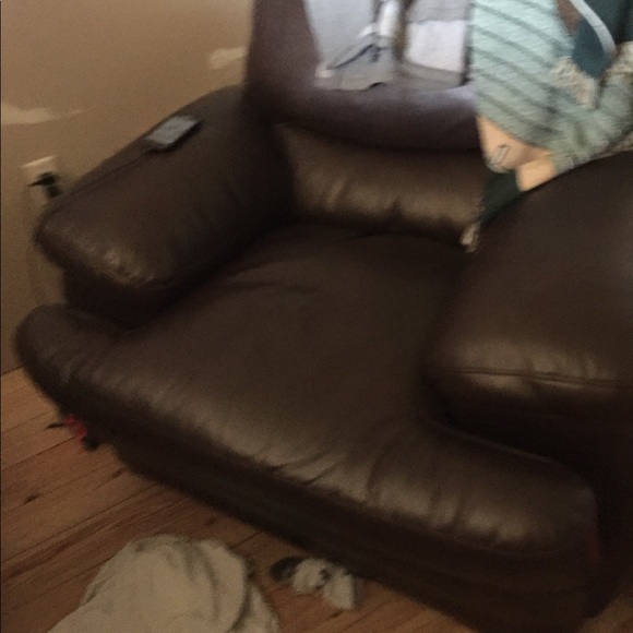 Love seat, single big chair and ottoman. - Picture 2 of 3