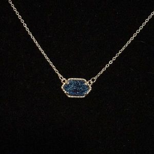 🎁GREAT GIFT 🎁 Druzy blue pendant necklace