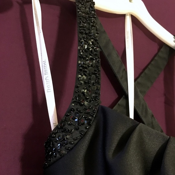 David’s Bridal Satin Beaded Xback Bridesmaid Dress - Picture 3 of 8