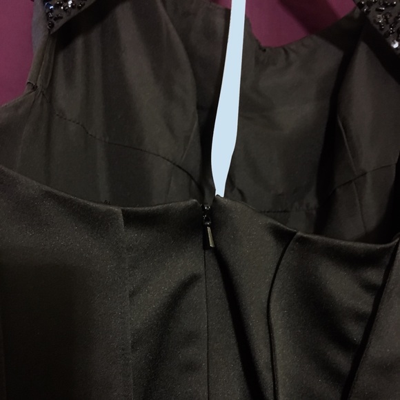 David’s Bridal Satin Beaded Xback Bridesmaid Dress - Picture 5 of 8