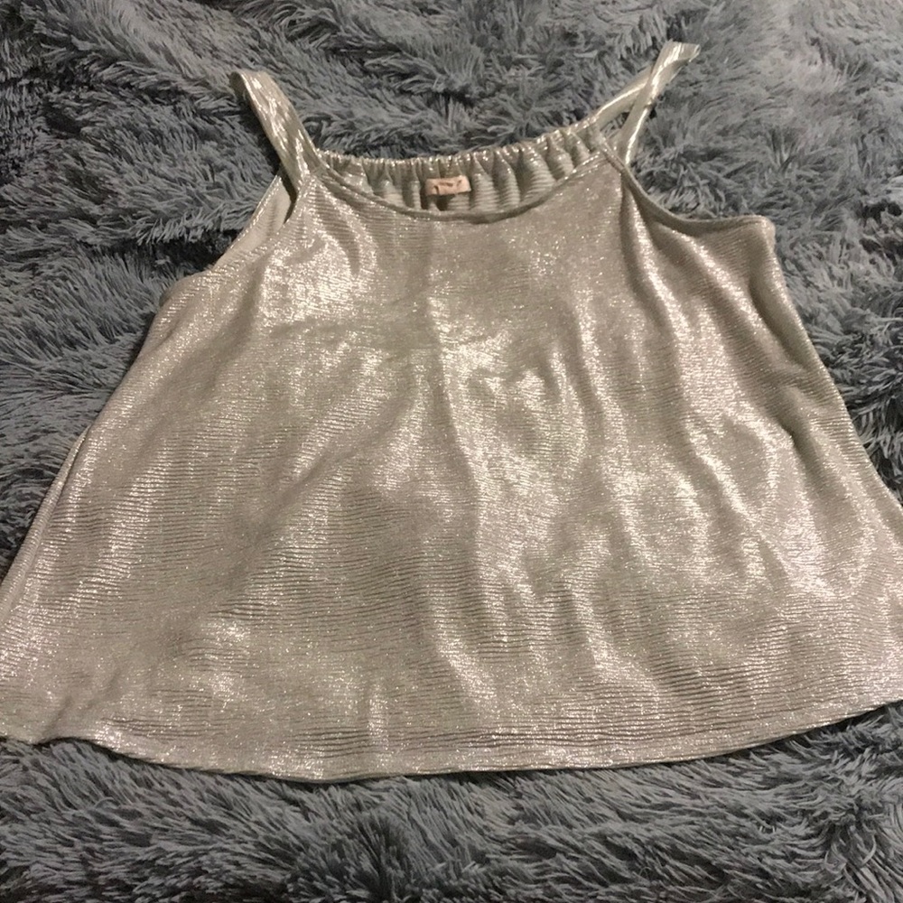 Sparkly mint green cami/tank top