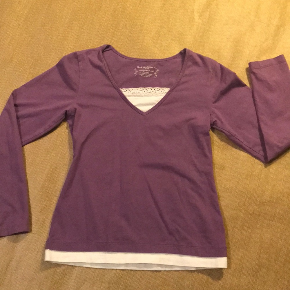 Duck Heads Jeans Co. Long Sleeve Purple Top