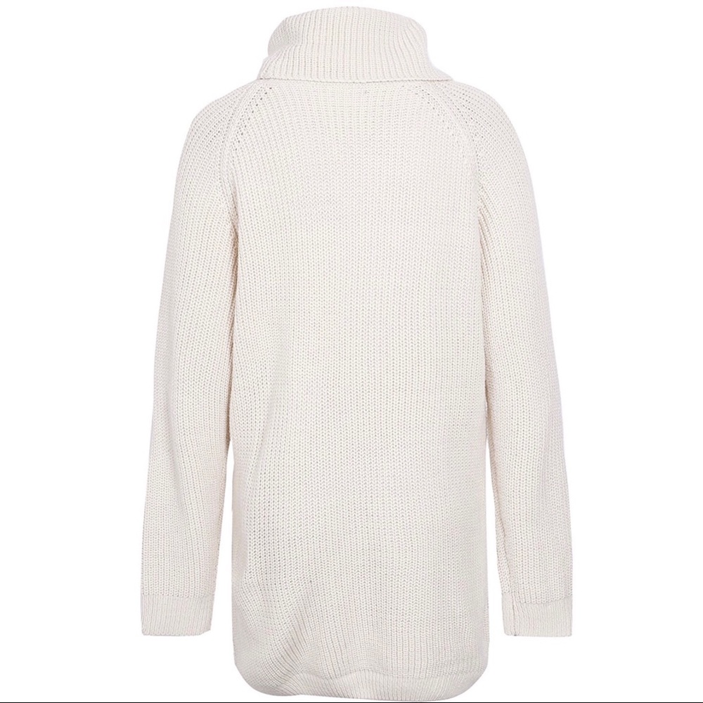 ‘Cora’ Beige Sweater Dress With Pockets - Picture 7 of 8