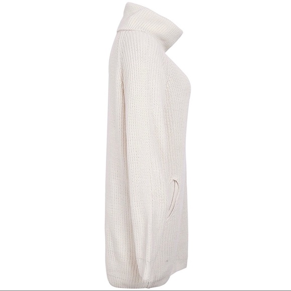 ‘Cora’ Beige Sweater Dress With Pockets - Picture 6 of 8