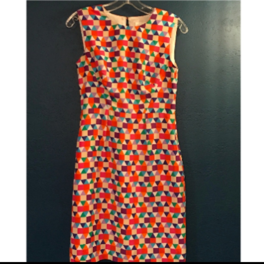 Kate Spade Multicolor Geometric Sheath Dress