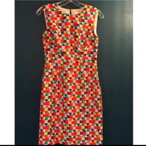 Kate Spade Multicolor Geometric Sheath Dress