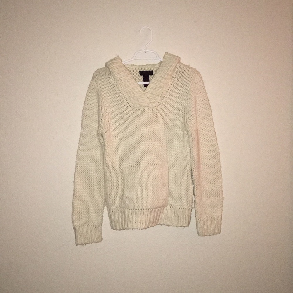 Ralph Lauren wool blend cream color Hoodie size M