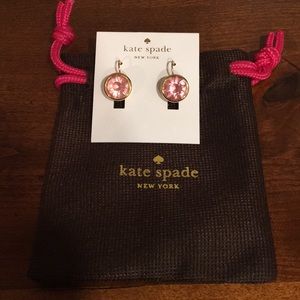 Pink and gold Kate Spade earrings