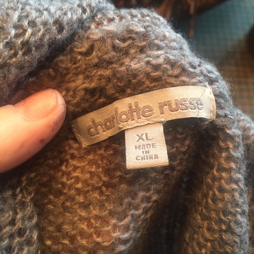 Long casual grey sweater - Picture 8 of 8