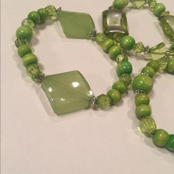 Three Green Bead Bracelets - Picture 3 of 4