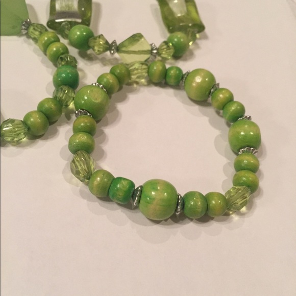 Three Green Bead Bracelets - Picture 4 of 4