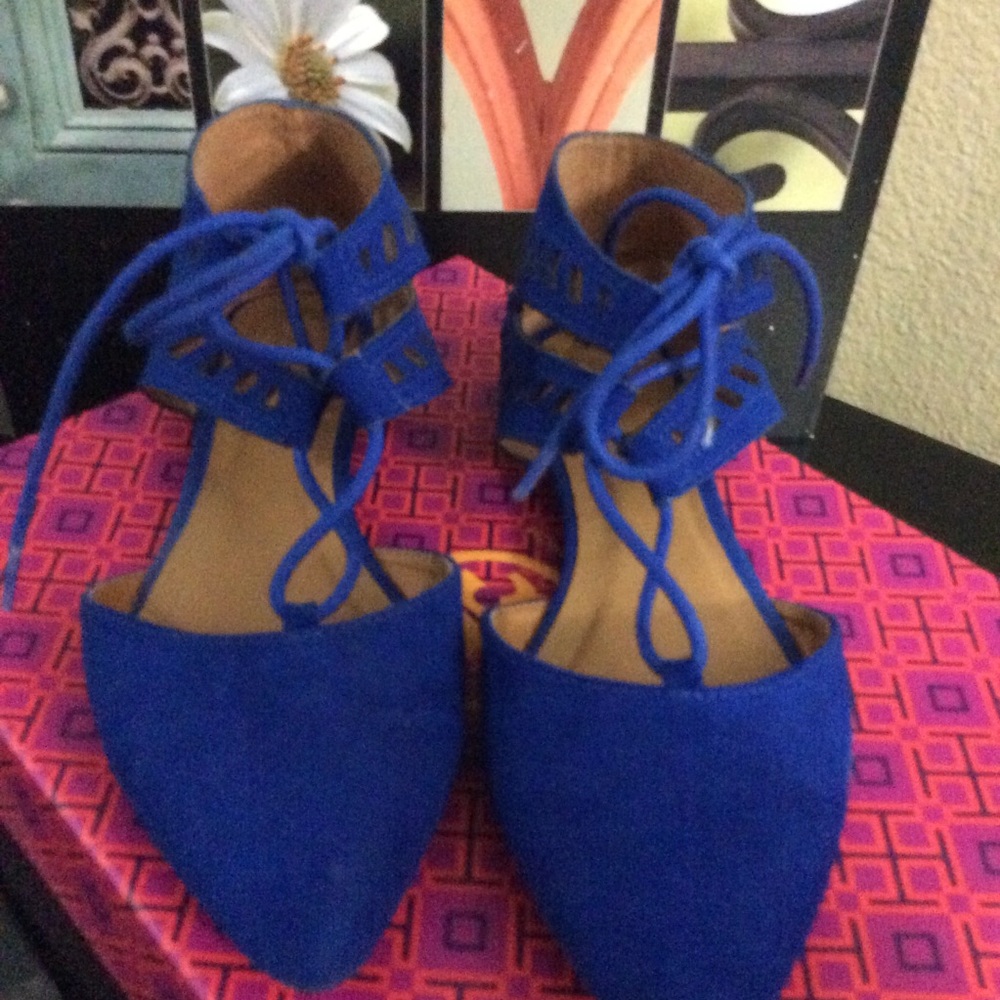 Royal blue sandals