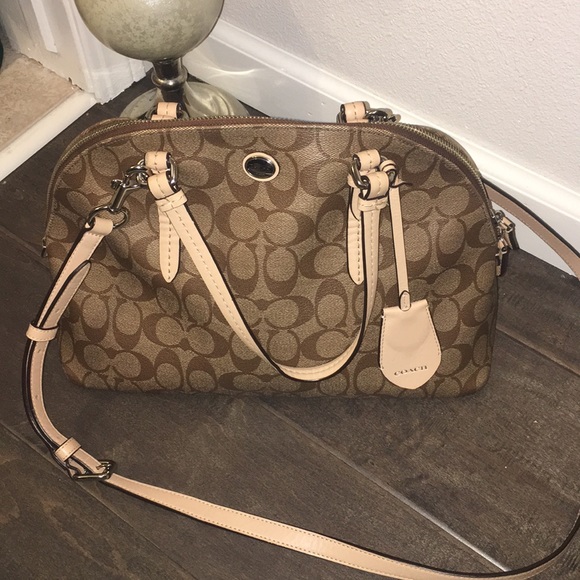 Authentic COACH Peyton Cora Domed Satchel/Purse - Picture 1 of 8