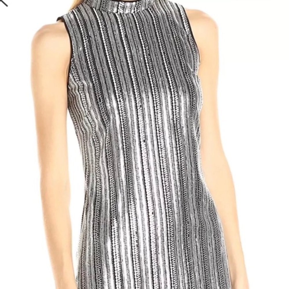 Silver Sequin  Dress NWT formal Guess